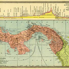 Map Of Panama Showing Canal, 1904 by Science Source