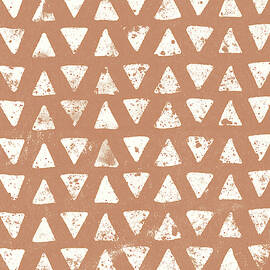 Mark Making Tile Pattern Iv Rust Crop by Moira Hershey