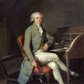 Maximilien De Robespierre 1758-94 Oil On Canvas by Louis Leopold Boilly