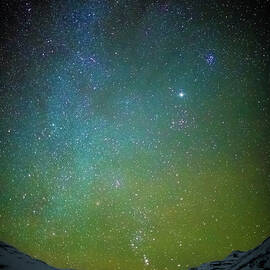 Milky Way Galaxy And Aurora Borealis by Arctic-images