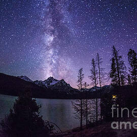 Milky way over Mc Gowan Peak at Stanley Lake Idaho by Vishwanath Bhat