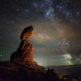 Milky Way Pull At Balanced Rock by Mike Berenson