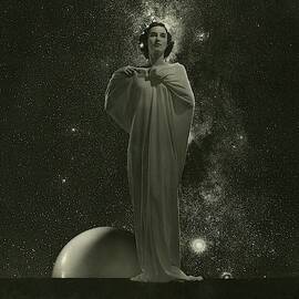 Model Standing In Front Of The Trylon by Edward Steichen