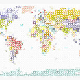 modern world map by Celestial Images
