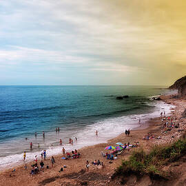 Mohegan Bluffs Beach From Above, Block by Shobeir Ansari