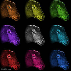 Mosaic Polled Dorset Sheep Pop Art - 1643  M  BB by James Ahn