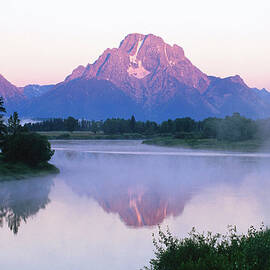 Mount Moran Reflected In Snake River At by David C Tomlinson
