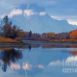 Mount Moran from Oxbow Bend in Autumn by Vishwanath Bhat