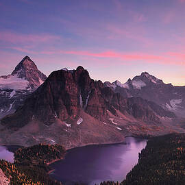 Mt. Assiniboine At Sunset by Mengzhonghua Photography