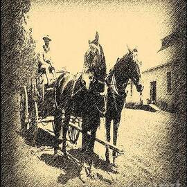 Mule Team in Sepia