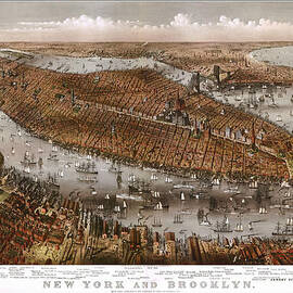 New York City and Brooklyn 1875 Map by Stephen Stookey
