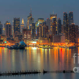 New York City Skyline Morning Twilight XII by Clarence Holmes