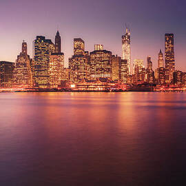 New York City Skyline - Night Lights by Vivienne Gucwa