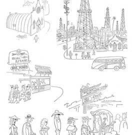 New Yorker January 27th, 1951 by Saul Steinberg