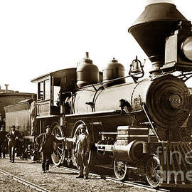 No. 224 Southern Pacific standard guage engine 4-4-0 wheel type  at Monterey by Monterey County Historical Society