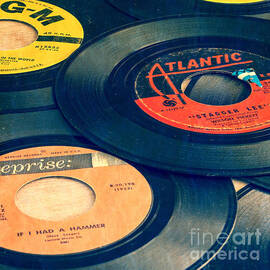 Old 45 Records Square Format by Edward Fielding