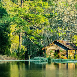 Old Cabin By The Pond by Parker Cunningham