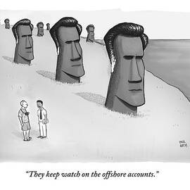 One Man Speaks To Another As They Stand In Front by Paul Noth