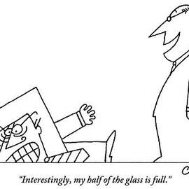 One Smiling Executive Speaks To Another Who by Charles Barsotti