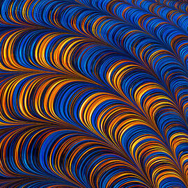 Orange and blue abstract pattern by Matthias Hauser