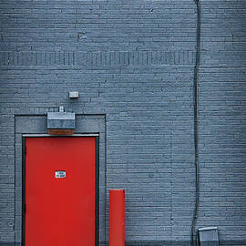 Outside the Building - Industrial Art by Nikolyn McDonald