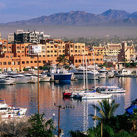 Overhead Of Town And Marina by John Elk