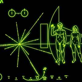 Pictorial Plaque On Pioneer 10 And 11 by Science Photo Library