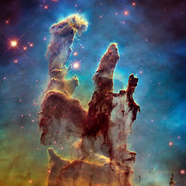 Pillars of Creation in High Definition - Eagle Nebula by Jennifer Rondinelli Reilly - Fine Art Photography