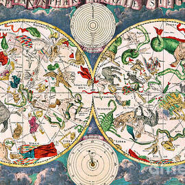 Planisphere Coeleste Star Map 1680 by Science Source