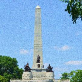 PointelisticLincoln's Tomb  by Luther Fine Art