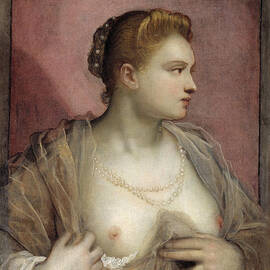 Portrait of a Woman Revealing Her Breasts by Tintoretto