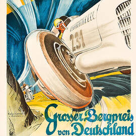 Poster advertising the Grosser Bergpreis Grand Prix by German School