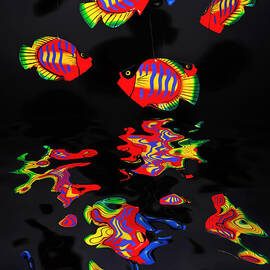 Psychedelic Flying Fish with Psychedelic Reflections by Kaye Menner