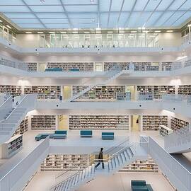 Public Library Stuttgart - modern architecture and lots of books by Matthias Hauser