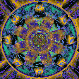Purple Gold Dream Catcher Mandala by Michele Avanti