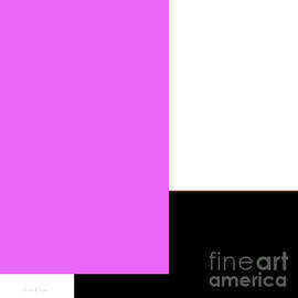 Radiant Orchid And Black 1 Square by Andee Design