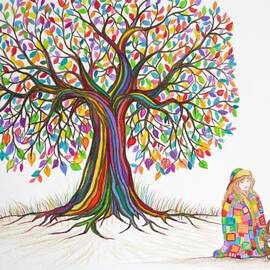 Rainbow tree dreams by Nick Gustafson