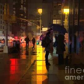 Rainy Night New York by Miriam Danar