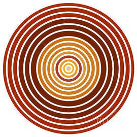 Red Abstract Circle by Frank Tschakert