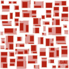 Red Abstract Rectangles by Frank Tschakert