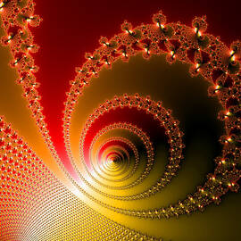 Red and yellow abstract fractal by Matthias Hauser