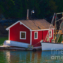 Red Boat House by Jerry Fornarotto