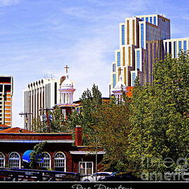 Reno Downtown Poster by Bobbee Rickard