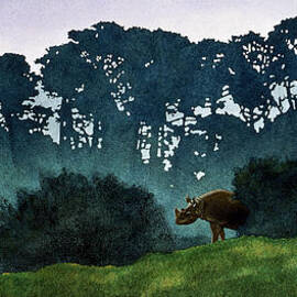 rhino in the rough... by Will Bullas