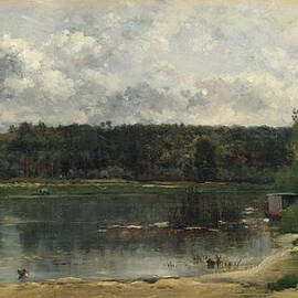 River Scene with Ducks by Charles-Francois Daubigny
