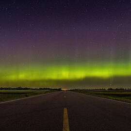 Road to Nowhere - Aurora Borealis by Aaron J Groen