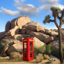 Phone Booth in Joshua Tree by Snake Jagger