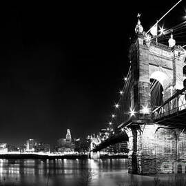 Roebling Bridge in Black and White