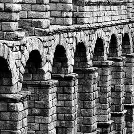 Roman Arches Segovia Spain by James Brunker