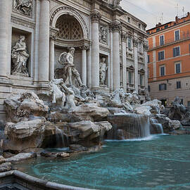 Rome's Fabulous Fountains - Trevi Fountain No Tourists by Georgia Mizuleva